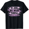 thumbnail image 1 of Playful Comfort Tee - In June We Wear Purple Alzheimer Awareness Month T-Shirt, 1 of 4
