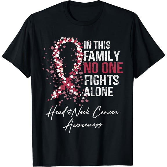 Playful Comfort Tee - In This Family No One Fights Alone Shirt Head & Neck Cancer T-Shirt