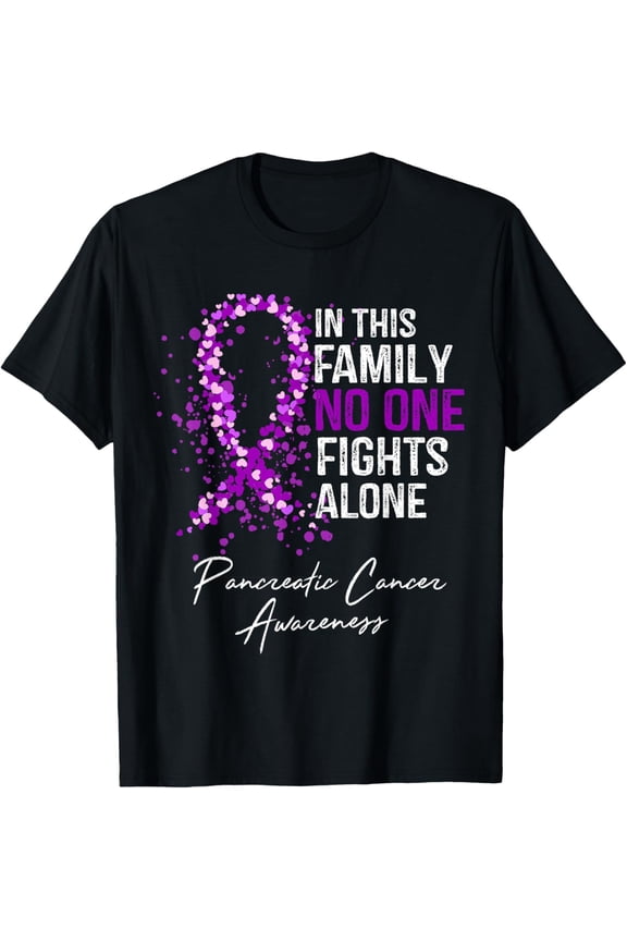 Playful Comfort Tee - In This Family No One Fights Alone Shirt Pancreatic Cancer T-Shirt