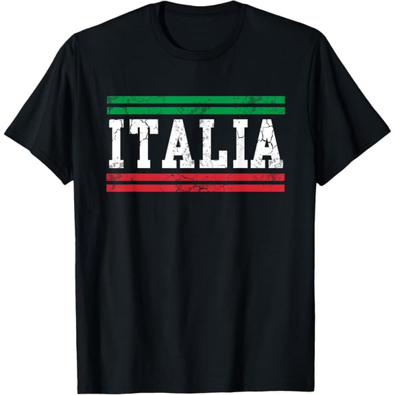 Playful Comfort Tee - Italia Italian Flag Italy Vintage Distressed Men Women Kids T-Shirt