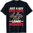 thumbnail image 1 of Playful Comfort Tee - Just A Boy Who Loves Lawn Mower Toddlers Farm Mowing Lovers T-Shirt, 1 of 4