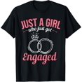 thumbnail image 1 of Playful Comfort Tee - Just A Girl Who Just Got Engaged Couple Fiancee Engagement T-Shirt, 1 of 4
