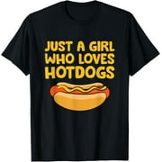 CHUTIAN Playful Comfort Tee - Just a Girl Who Loves Hotdogs Food Love Hot Dogs T-Shirt