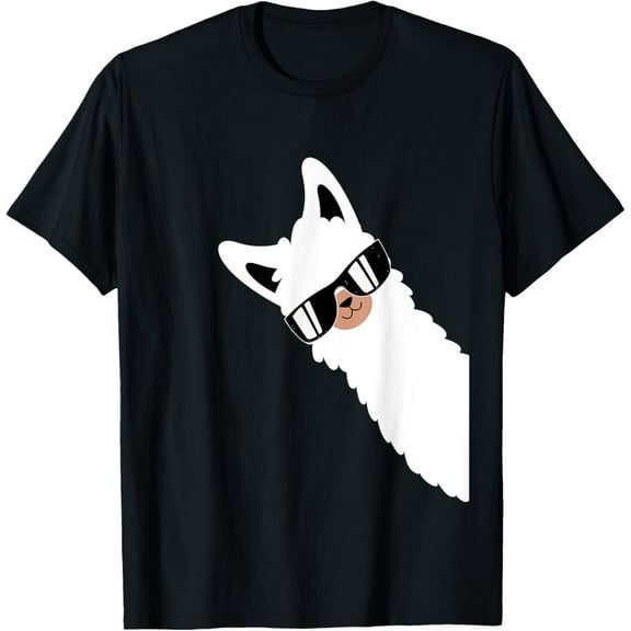 Playful Comfort Tee - Lama Llama Alpaca with Sunglasses Lama Lover - Cool Lama T-Shirt