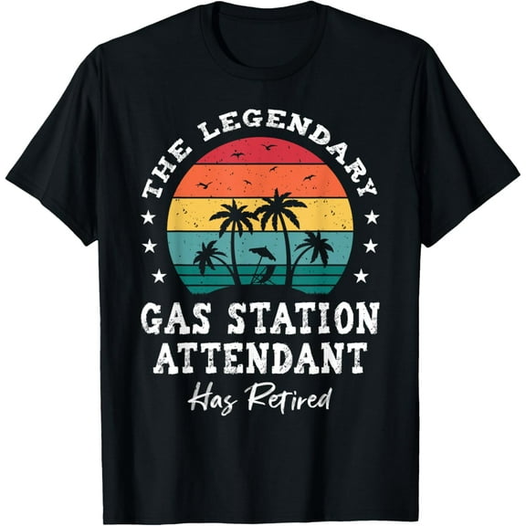 Playful Comfort Tee - Legendary Retired Gas Station Attendant T-Shirt