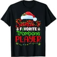 thumbnail image 1 of Playful Comfort Tee - Lighting Xmas Santa's Favorite Trombone Player Christmas T-Shirt, 1 of 4