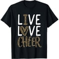 thumbnail image 1 of Playful Comfort Tee - Live Love Cheer Girl Cheerleading Cheerleader Women Cheer T-Shirt, 1 of 4
