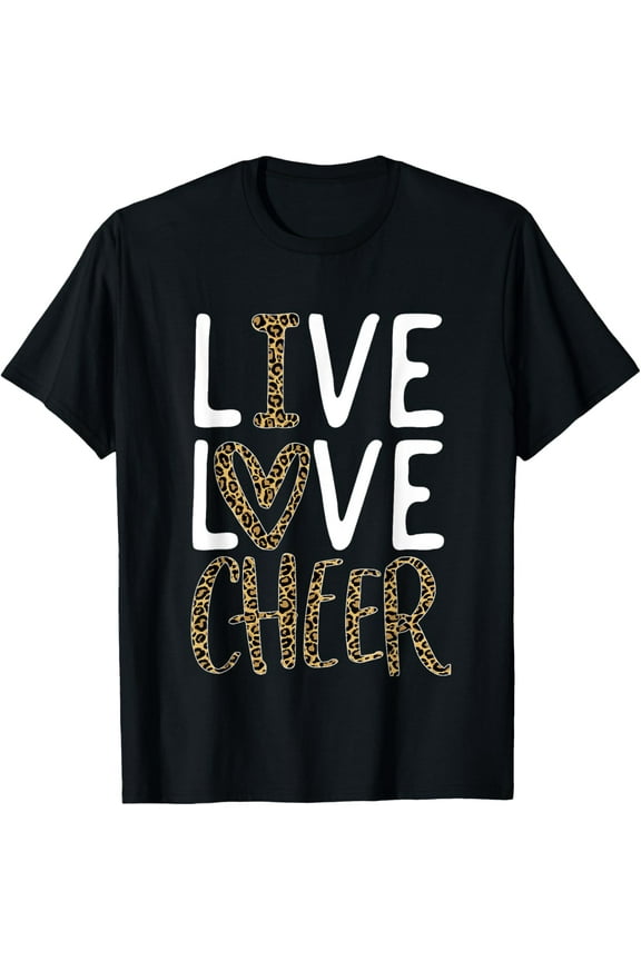 Playful Comfort Tee - Live Love Cheer Girl Cheerleading Cheerleader Women Cheer T-Shirt
