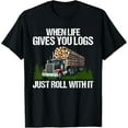 thumbnail image 1 of Playful Comfort Tee - Log Truck Driver Timber Lorry Funny Logging Truck T-Shirt, 1 of 4