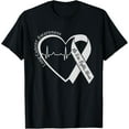 thumbnail image 1 of Playful Comfort Tee - Lung Cancer Awareness Heart White Ribbon Support T-Shirt, 1 of 4