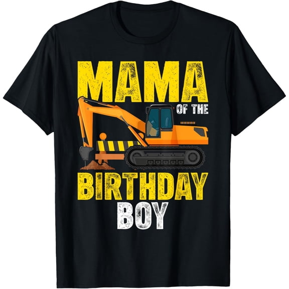 Playful Comfort Tee - Mama of the Birthday Boy Construction Worker Bday Party T-Shirt