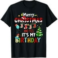 thumbnail image 1 of Playful Comfort Tee - Merry Christmas And Yes It's My Birthday T-Shirt, 1 of 4