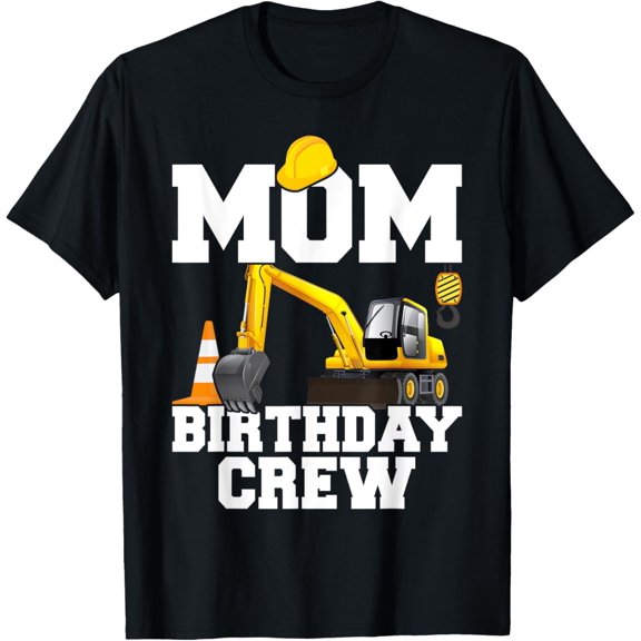 Playful Comfort Tee - Mom Birthday Crew Construction Birthday Party Theme Mommy T-Shirt