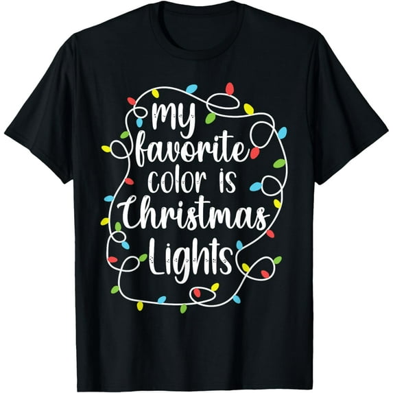 Playful Comfort Tee - My Favorite Color Is Christmas Lights, Funny Christmas T-Shirt