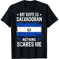 thumbnail image 1 of Playful Comfort Tee - My Wife Is Salvadoran Nothing Scares Me Salvadoran Wife T-Shirt, 1 of 4