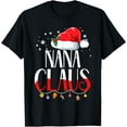 thumbnail image 1 of Playful Comfort Tee - Nana Claus Santa Claus Family Christmas Matching T-Shirt, 1 of 4