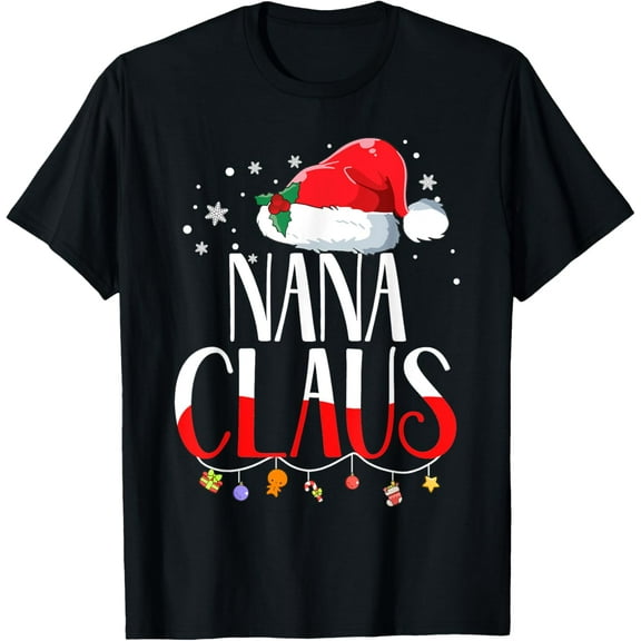 Playful Comfort Tee - Nana Claus Santa Claus Family Christmas Matching T-Shirt