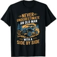 thumbnail image 1 of Playful Comfort Tee - Never Underestimate An Old Man With A Side By Side UTV T-Shirt, 1 of 4