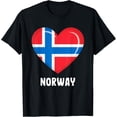 thumbnail image 1 of Playful Comfort Tee - Norwegian Norway Flag T-Shirt, 1 of 4