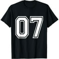 thumbnail image 1 of Playful Comfort Tee - Number 07 Varsity Sports Team Jersey 7th Birthday 7 Years T-Shirt, 1 of 4