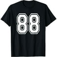 thumbnail image 1 of Playful Comfort Tee - Number 88 Numbered Uniform Sports Jersey Team 88th Birthday T-Shirt, 1 of 4