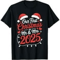 thumbnail image 1 of Playful Comfort Tee - Our First Christmas As Mr Mrs 2025 Married Couples Matching T-Shirt, 1 of 4