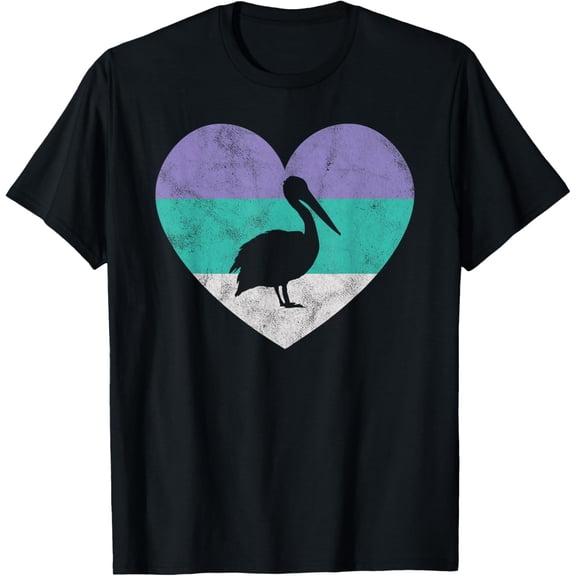 Playful Comfort Tee - Pelican Gift For Women & Girls Retro Cute T-Shirt