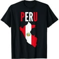 thumbnail image 1 of Playful Comfort Tee - Peruvian - Peru Country Map Flag T-Shirt, 1 of 4