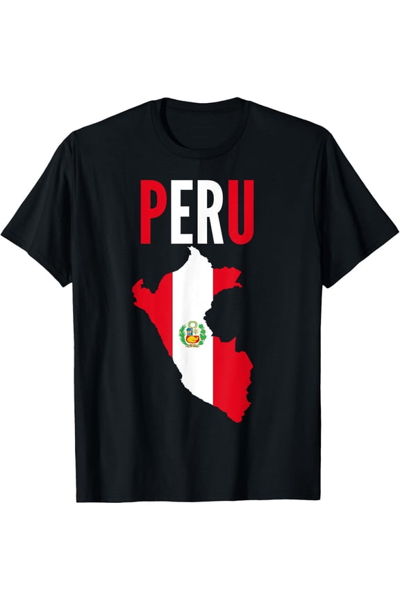 Playful Comfort Tee - Peruvian - Peru Country Map Flag T-Shirt