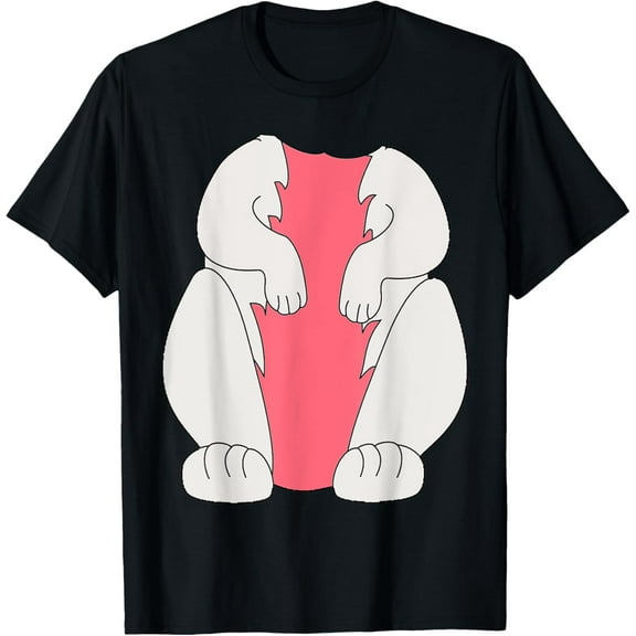 Playful Comfort Tee - Pink Bunny Body Costume T-Shirt Easter Bunny Rabbit Costume T-Shirt