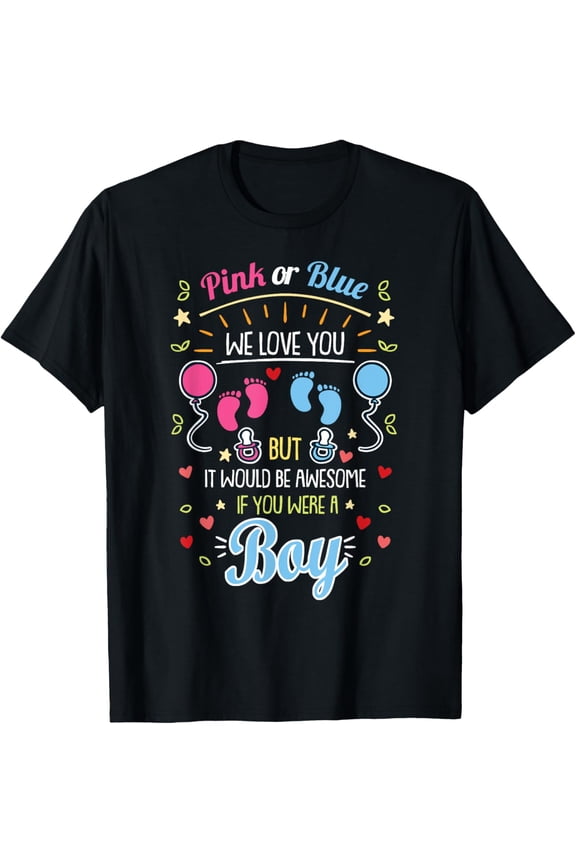 Playful Comfort Tee - Pink Or Blue We Love You Awesome Gender Reveal Team Blue Boy T-Shirt