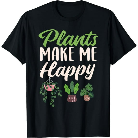 Playful Comfort Tee - Plant Make Me Happy - Plant Lover Gift Women Florist Garden T-Shirt
