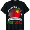 thumbnail image 1 of Playful Comfort Tee - Portuguese American Patriot Heart is from Portugal Flag T-Shirt, 1 of 4