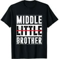 thumbnail image 1 of Playful Comfort Tee - Promoted To Middle Brother Funny New Baby Announcement T-Shirt, 1 of 4