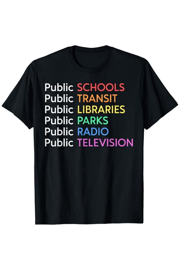 Playful Comfort Tee - Public Schools Public Transit Public Libraries T-Shirt