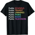thumbnail image 1 of Playful Comfort Tee - Public Schools Public Transit Public Libraries T-Shirt, 1 of 4