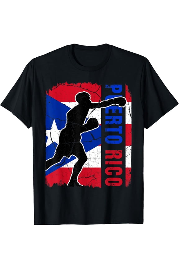Playful Comfort Tee - Puerto Rican Boxing Team Puerto Rico Flag Boxing Gloves T-Shirt