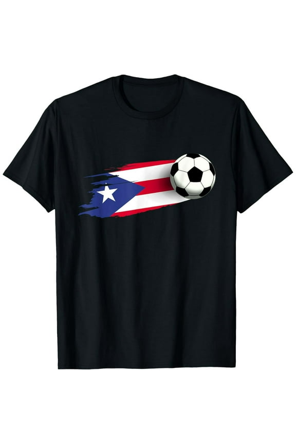 Playful Comfort Tee - Puerto Rico Flag Jersey Puerto Rico Soccer Team Puerto Rico T-Shirt