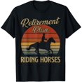 thumbnail image 1 of Playful Comfort Tee - Retirement Plan Riding Horses Horse Lover Gift Vintage Retro T-Shirt, 1 of 4