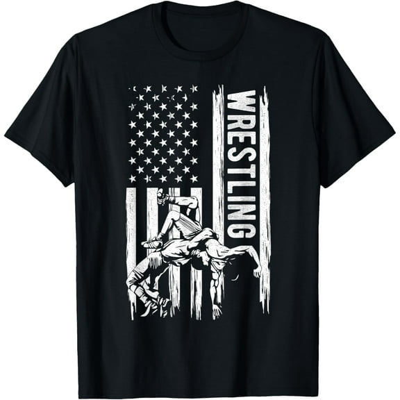 Playful Comfort Tee - Retro American Wrestling Apparel US Flag Wrestling T-Shirt