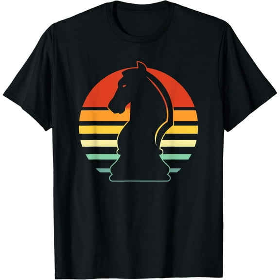 Playful Comfort Tee - Retro Chess Knight T-Shirt