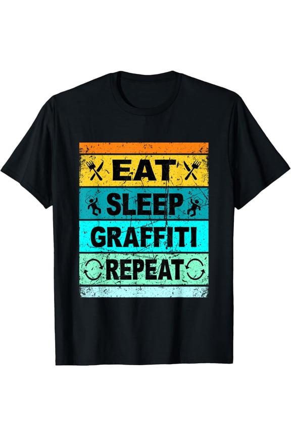 Playful Comfort Tee - Retro Graffiti Shirt Street Art Shirt Artist Men Women Kids T-Shirt