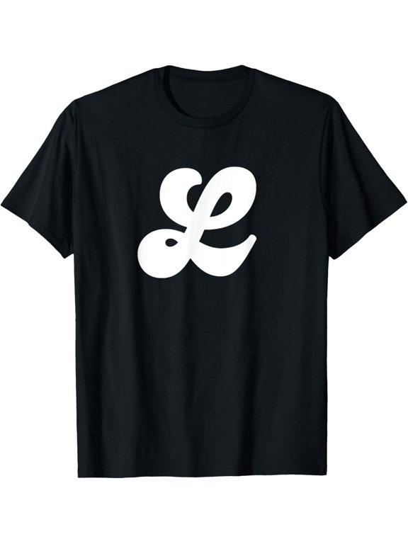 Playful Comfort Tee - Retro Monogram Letter L Matching Initials ABCs Alphabet T-Shirt