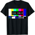 thumbnail image 1 of Playful Comfort Tee - Retro No Signal TV Test Pattern Vintage Television Bars Tee T-Shirt, 1 of 4