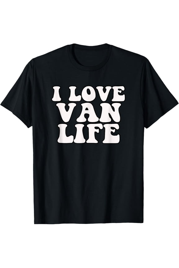 Playful Comfort Tee - Retro Style "I Love Van Life" T-Shirt T-Shirt