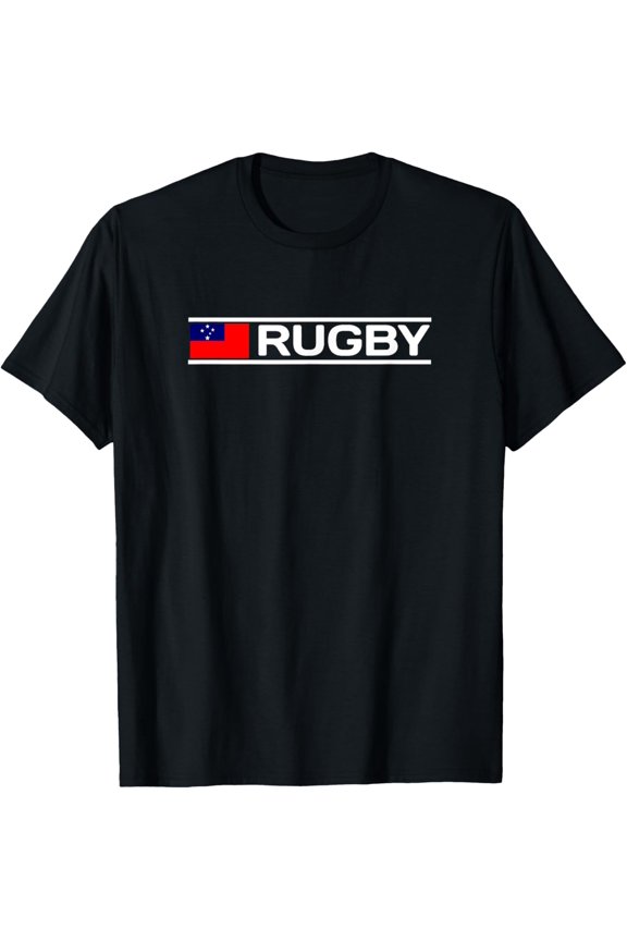 Playful Comfort Tee - Samoa Flag Rugby T-Shirt T-Shirt