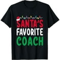 thumbnail image 1 of Playful Comfort Tee - Santa's Favorite Coach Funny Coach Christmas T-Shirt, 1 of 4