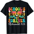 thumbnail image 1 of Playful Comfort Tee - School's Out Forever Retirement 2026 Retro Retired Teacher T-Shirt, 1 of 4