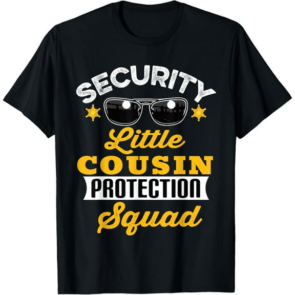 Playful Comfort Tee - Security Little Cousin Protection Squad Birthday Bro Party T-Shirt