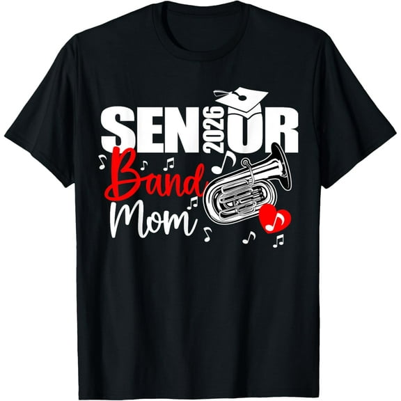Playful Comfort Tee - Senior Band Mom 2026 Marching Band Class of 2026 Tuba T-Shirt
